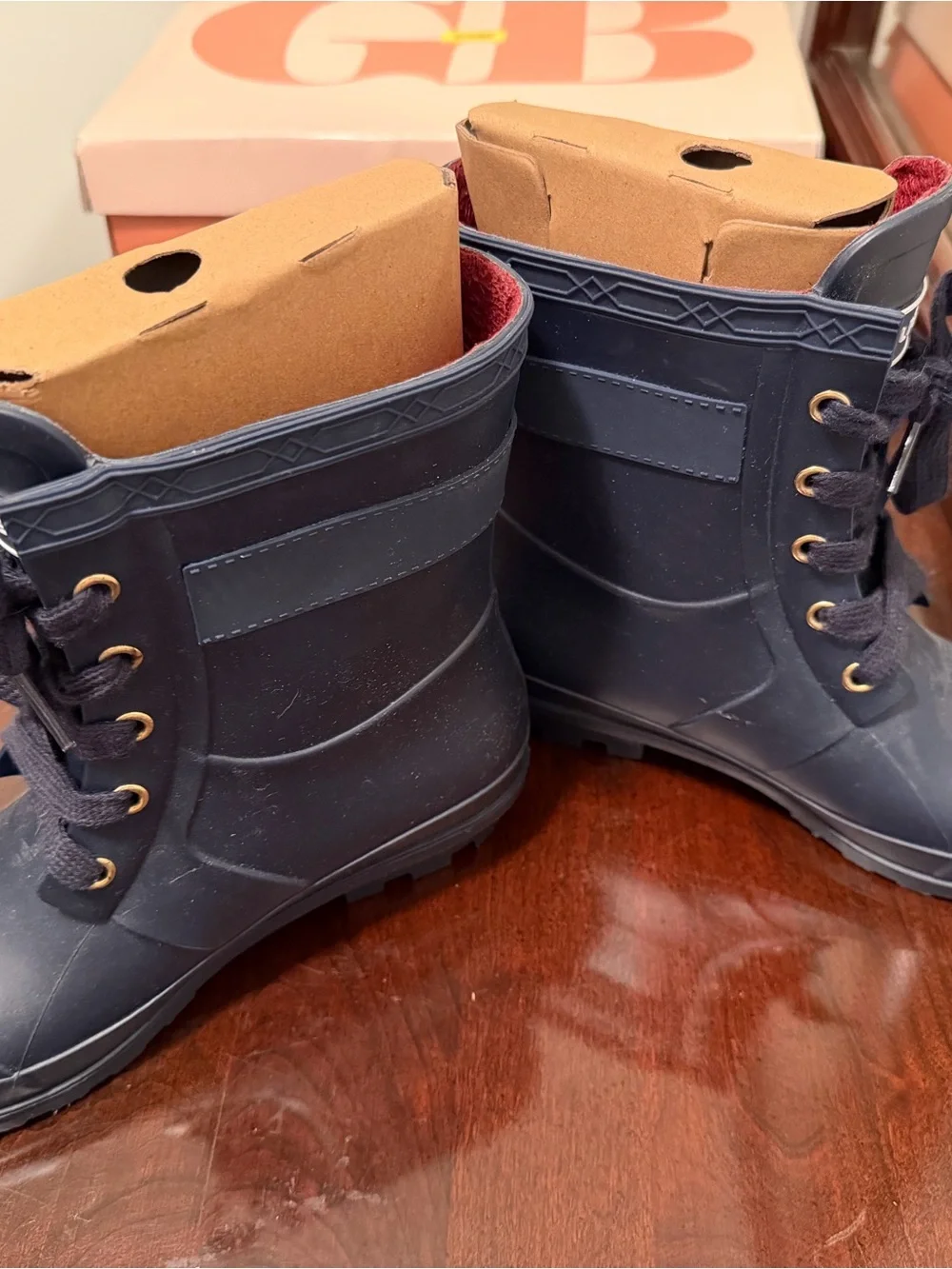 Tommy Hilfiger Navy Lace-Up Waterproof Winter Boots